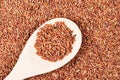 Flat lay close up of delicious and healthy Red Rice