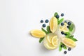 Flat lay composition with delicious natural lemonade