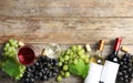 Flat lay composition with fresh ripe juicy grapes Royalty Free Stock Photo