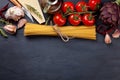 Traditional ingredients of italian cuisine Royalty Free Stock Photo