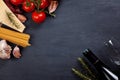 Traditional ingredients of italian cuisine Royalty Free Stock Photo
