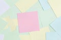 Flat lay Image of colorful sticky notes, color note pad for background Royalty Free Stock Photo