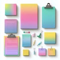 Flat Lay of Modern Minimalist Office Stationery Royalty Free Stock Photo