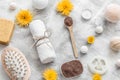 Flat lay photo . Spa-still life of skin care items Royalty Free Stock Photo