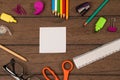 Flat lay photography. Back to school. Teachers Day Royalty Free Stock Photo