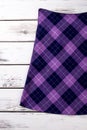 Flat lay purple checkered skirt.