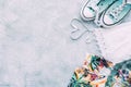 Flat Lay Shot Of Female Holiday Clothing Royalty Free Stock Photo