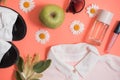 Flat Lay Shot Of Female Holiday Clothing And Accessories Royalty Free Stock Photo