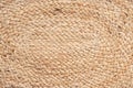 Flat lay view of natural color braided jute (Corchorus olitorius and Corchorus capsularis)material. Royalty Free Stock Photo