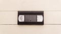 Old  black VHS tape flat lay Royalty Free Stock Photo