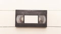 Old  black VHS tape flat lay Royalty Free Stock Photo
