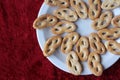 Dutch Cookies Flat Lay, Krakeling Royalty Free Stock Photo