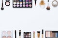 Flat lay of woman cosmetic isolated