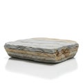 Flat layered stone on a white background Royalty Free Stock Photo