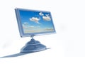 Flat lcd monitor Royalty Free Stock Photo