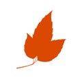 Flat leaf icon silhouette. Filled leaf glyph.