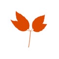 Flat leaf icon silhouette. Filled leaf glyph.