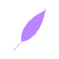 Flat leaf icon silhouette. Filled leaf glyph.