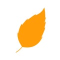 Flat leaf icon silhouette. Filled leaf glyph.