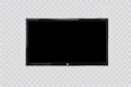 Flat led monitor of computer or black photo frame isolated on a transparent background. Vector blank screen lcd, plasma, panel or Royalty Free Stock Photo