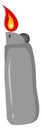 Flat lighter, illustration, vector Royalty Free Stock Photo