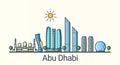 Flat line Abu Dhabi banner