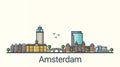 Flat line Amsterdam banner