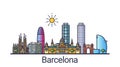 Flat line Barcelona banner