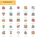 Flat line basic icons set for website and mobile site and apps.