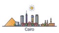 Flat line Cairo banner