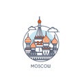 Flat line deisgned icon - Moscow