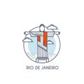 Flat line deisgned icon - Rio de Janeiro