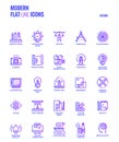 Flat line gradient icons design-Graphic design Royalty Free Stock Photo