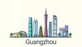 Flat line Guangzhou banner