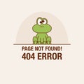 Flat line icon concept of 404 Error Page or File not found icon. Cute cartoon face