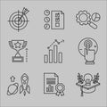 Flat Line Icons for Web Development. Royalty Free Stock Photo