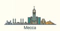 Flat line Mecca banner