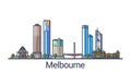 Flat line Melbourne banner