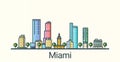 Flat line Miami banner