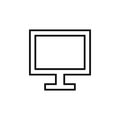 Flat Line Vector Monitor Icon