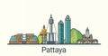 Flat line Pattaya banner