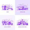 Flat line Purple Designed Concepts 16 Royalty Free Stock Photo