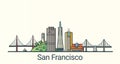 Flat line San Francisco banner