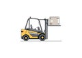 Flat line forklift with load