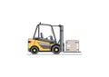 Flat line forklift with load