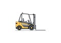 Modern counterbalance forklift Royalty Free Stock Photo