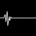 Flatline Heart Beat, EKG Illustration Royalty Free Stock Photo