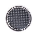 Flat lithium round button cell battery isolated Royalty Free Stock Photo