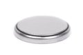 Flat lithium round button cell battery Royalty Free Stock Photo