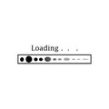 Flat loading bar website template buffering waiting indicator icons Royalty Free Stock Photo